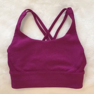 Lululemon magenta sports bra.